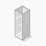 Cubeta cuadrada de vidrio óptico, con tapa de teflón intervalo de longitud de onda (visible) 335-250