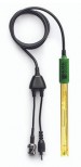 Electrodo de pH/Temp, usos generales, cuerpo de plástico, electrolito gel, conector BNC+RCA