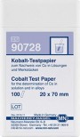 Cobalto. papel de ensayo cualitativo. T