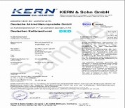Kern Certificado de calibración DAkkS 