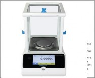 Balanza de precisión ADAM serie EQUINOX, 410 g x 0,0001 g, calibración interna