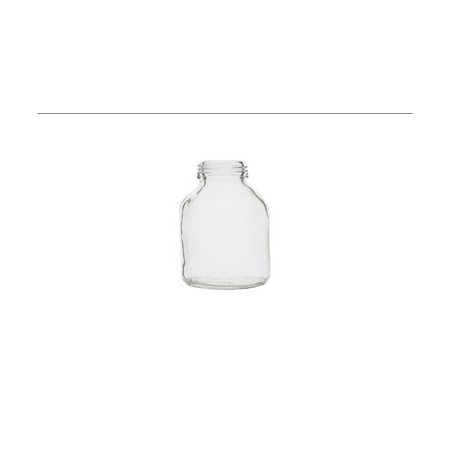 Frasco de vidrio boca estrecha, PP28, 250 ml, 60 uds