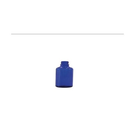 Frasco de vidrio azul boca estrecha, DIN-18, 30 ml, 110 uds
