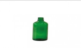 Frasco de vidrio verde boca estrecha, DIN-18, 100 ml, 70 uds