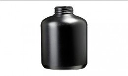 Frasco de HDPE cuello ancho, color negro, D34, 500 ml, 10 uds