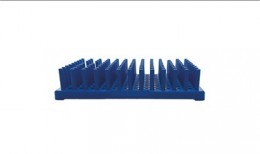 Rack de varillas para tubos de ensayo, PP, blue, tubos 17 mm, 2 uds