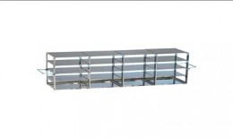 Rack para congeladores verticales de acero inoxidable para 2 x 4 cajas de altura 125 mm