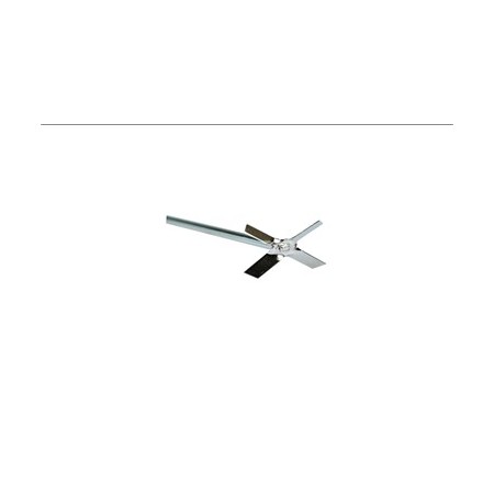 Varilla agitadora en paleta, long. del eje 40 cm, de las palas 6,8 cm, acero inoxidable 316L
