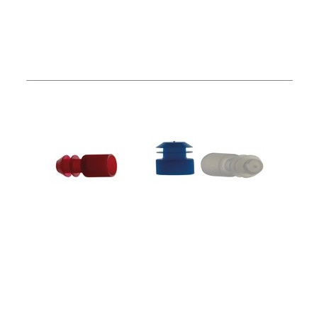 Tapón con aletas de PE, para tubos de 12 mm, color rojo, 1000 uds/bolsa