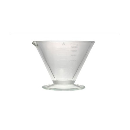 Copa cónica graduada, vidrio soda, 125 ml