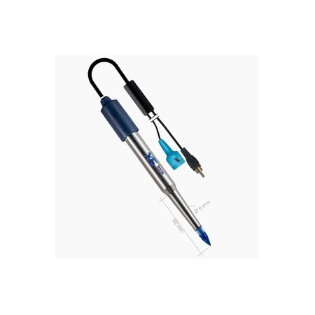 Electrodo de pH XS 2 PORE STEEL T, diámetro 6 mm, L= 120 mm, rango pH 014, temp. 0+60 C, cuerpo