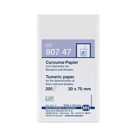 Curcumina. papel de (detecci¢n cualitat