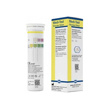 Medi-Test.Tiras Orina. Glucosa/Cetona.