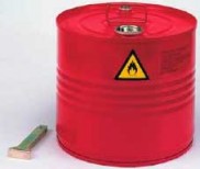 CONTENEDOR SEGURIDAD REDONDO ROJO 20L*