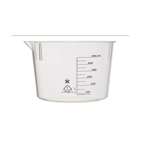 Vaso de precipitados forma baja de PMP, 250 ml, 6 uds.