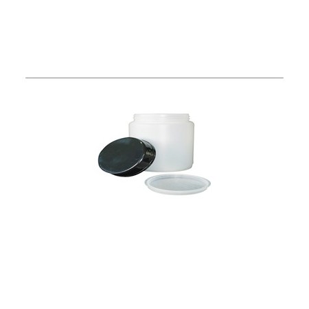 Tarro boca ancha con tapa y obturador, 60 ml, HDPE, 500 uds