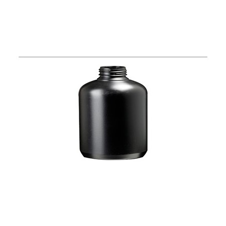 Frasco de HDPE cuello ancho, color negro, D34, 500 ml, 180 uds