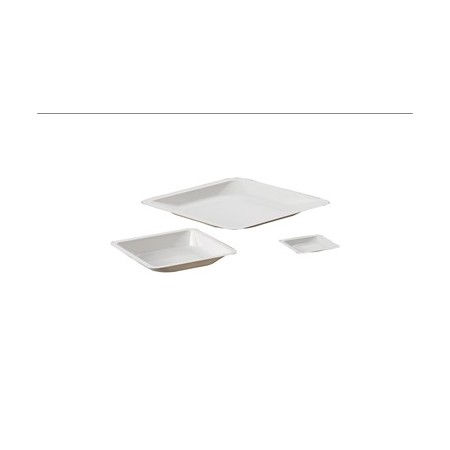 Bandeja de pesada de poliestireno, blanca, 58 x 36 mm, 250 uds