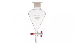 Embudo de decantación cónico con llave de PTFE, 2000 ml, GLASSCO