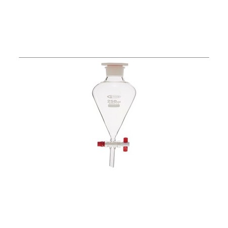 Embudo de decantación cónico con llave de PTFE, 2000 ml, GLASSCO