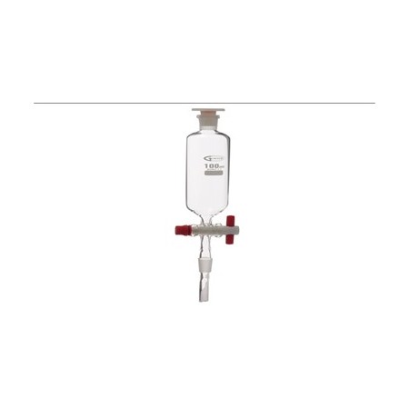 Embudo de adición cilíndrico 29/32 con llave PTFE, 1000 ml